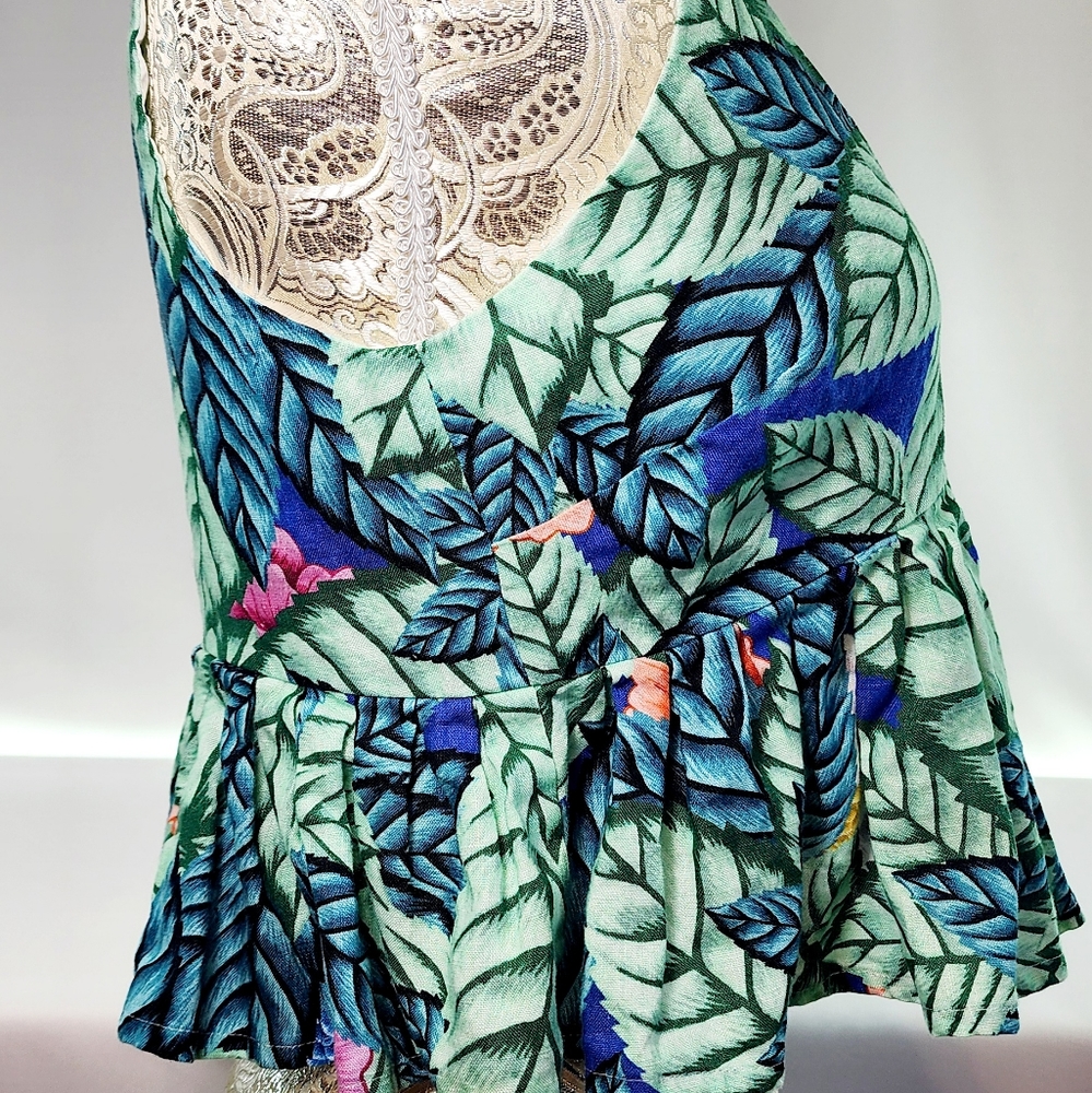 Mara Hoffman linen tropical crop tank top
